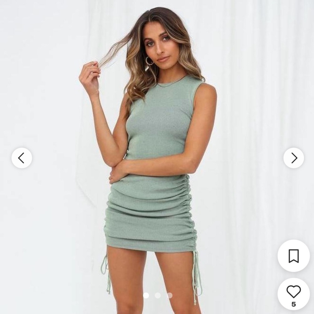 Lioness Green Midi Dress